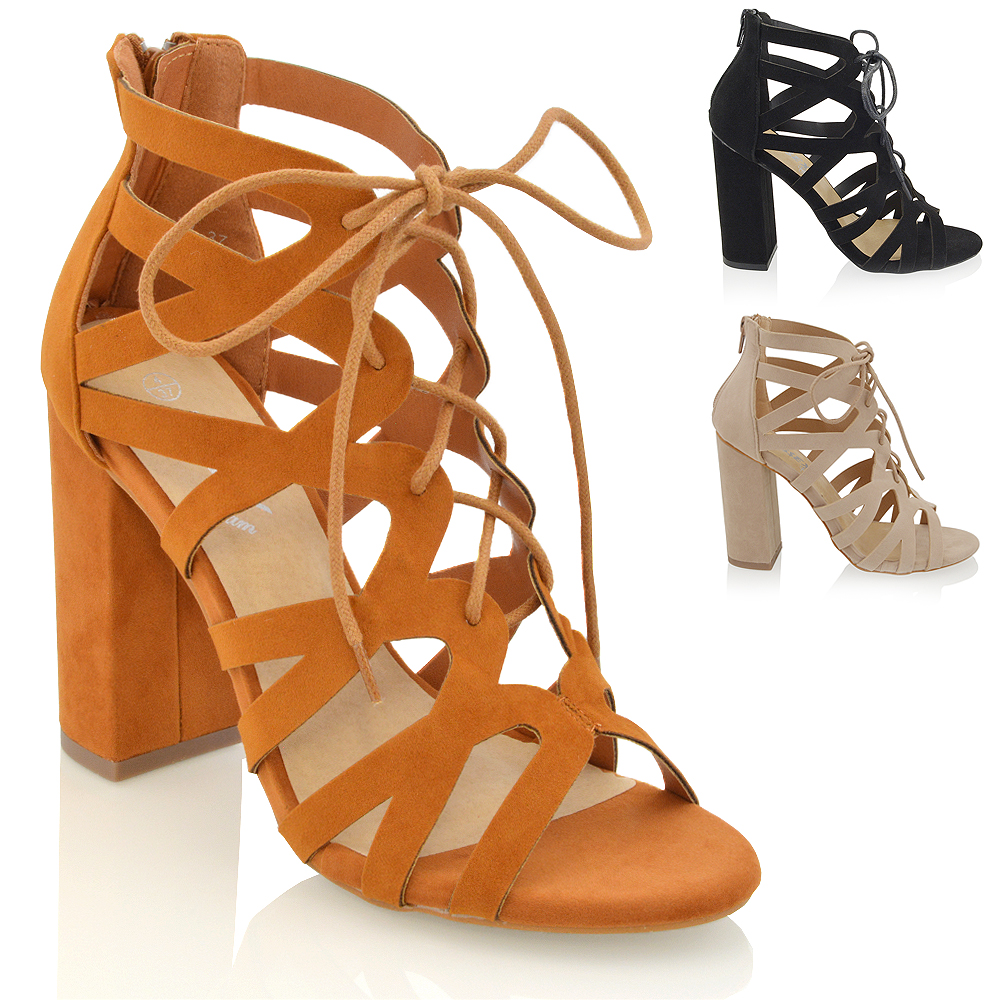 block heel with lace up